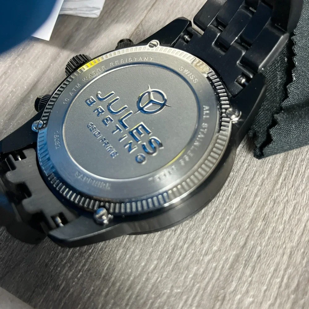 Jules Breting Geidi Prime Ion Plated Black Swiss‎ Chronograph Quartz 46 mm